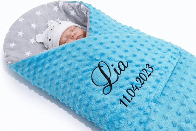 Bestickte Babydecke aus Baumwolle